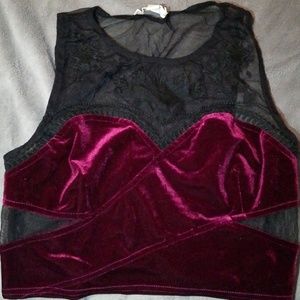 Urban Outfitters Suede Crop Top